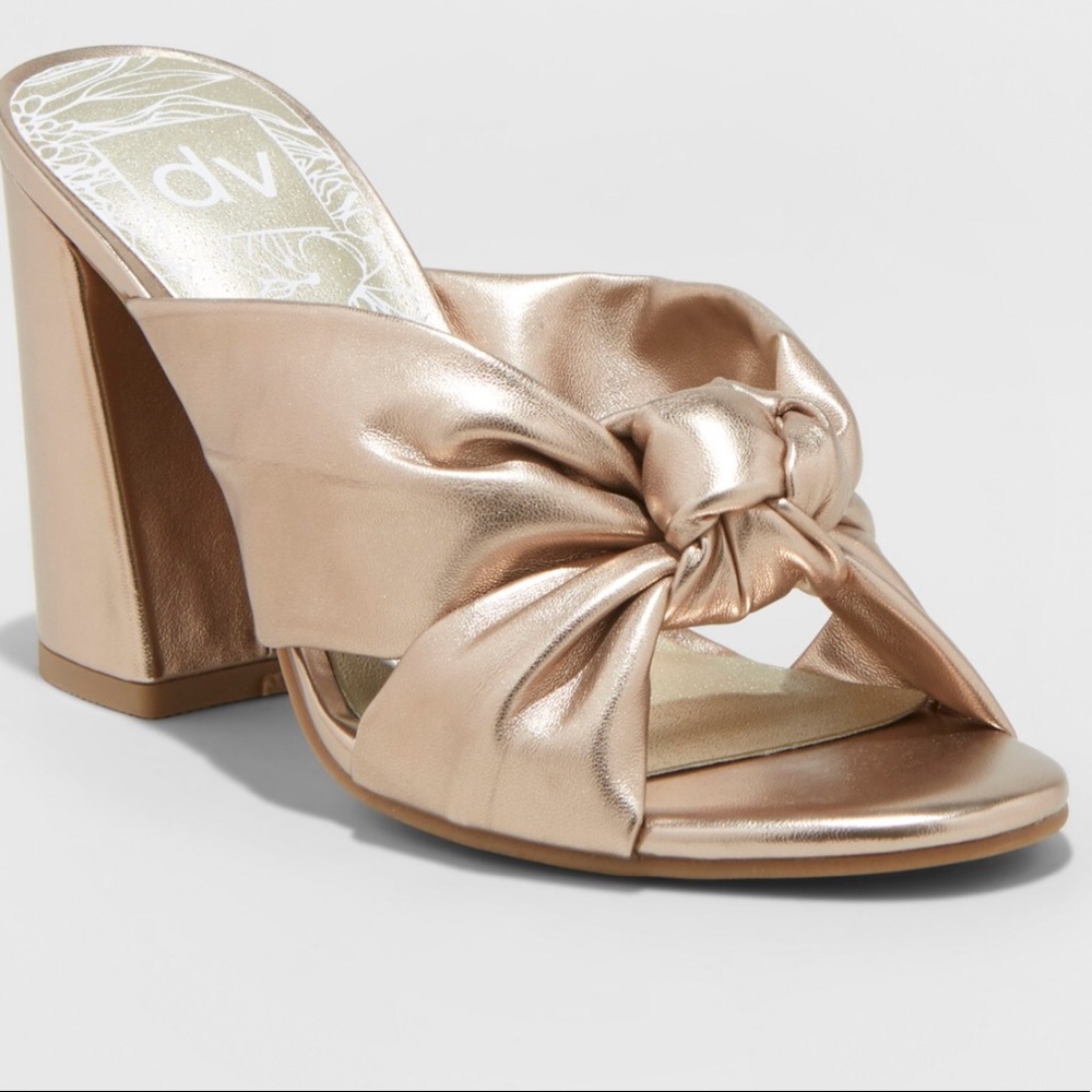 Gold knot mules